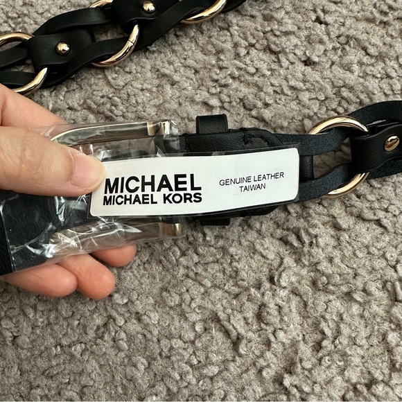 Michael Kors Womens Size S Braided Leather Belt Black - Picture 6 of 6